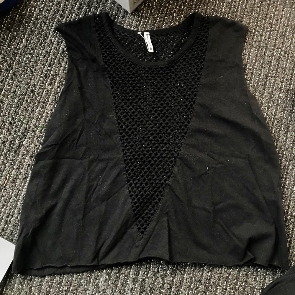 LF Black Mesh Tank NWOT